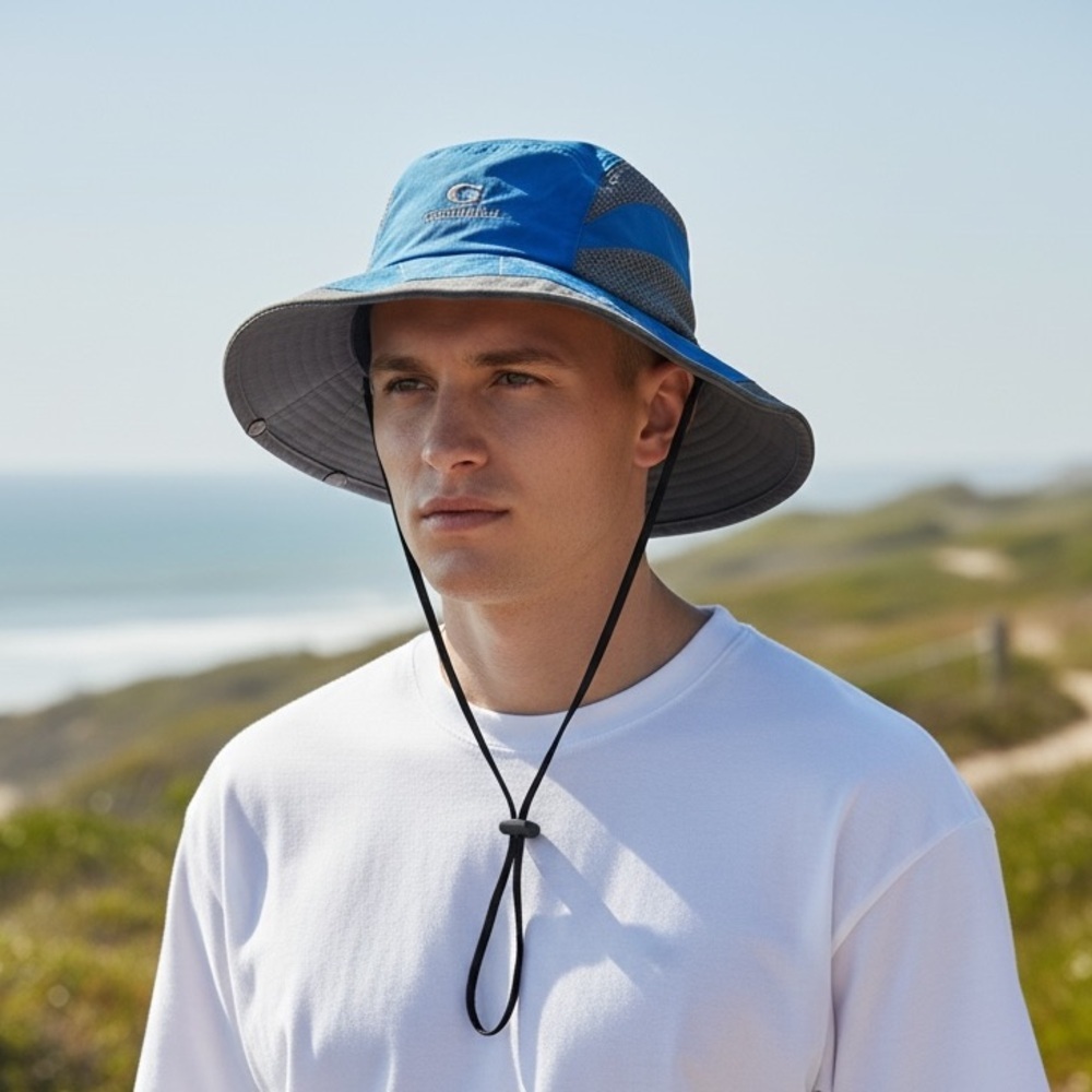 The Green Face Branded Outdoor Hat — Black with Gray Interior Adult Size M/L